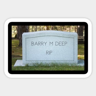 Funny Halloween Gravestone Sticker